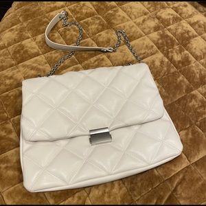 H&M Off White Quilted Chain Bag
